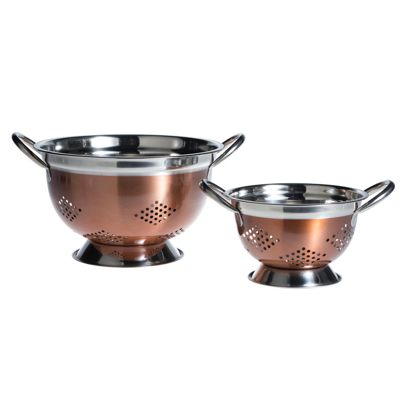 Basic Essentials 2 Piece Stainless Steel Colander Set Wayfair